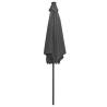 300 cm Anthracite Parasol with LED Lights and Aluminium Pole