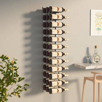 Wall Mounted Wine Rack for 36 Bottles - White Iron | HipoMarket