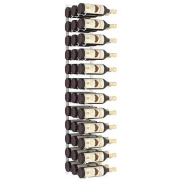 Wall Mounted Wine Rack for 36 Bottles - White Iron | HipoMarket