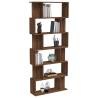 Brown Oak Book Cabinet & Room Divider | 80x24x192 cm