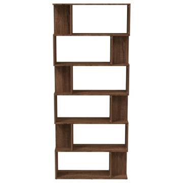 Brown Oak Book Cabinet & Room Divider | 80x24x192 cm