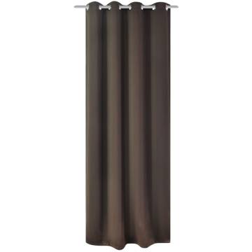 Brown Blackout Curtain with Metal Eyelets - 270x245 cm