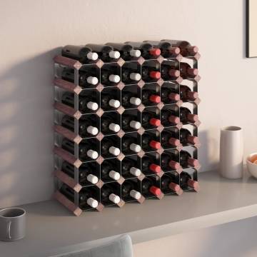 Wine Rack for 42 Bottles - Brown Solid Wood Pine