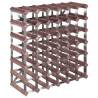 Wine Rack for 42 Bottles - Brown Solid Wood Pine