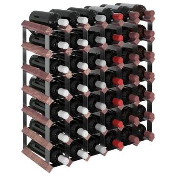 Wine Rack for 42 Bottles - Brown Solid Wood Pine