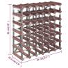 Wine Rack for 42 Bottles - Brown Solid Wood Pine