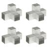 Post Connectors 4 pcs X Shape Galvanised Metal 91x91 mm Size 91 x 91 mm Quantity in Package 4 Shape x shape 