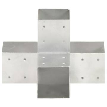 Post Connectors 4 pcs X Shape Galvanised Metal | HipoMarket