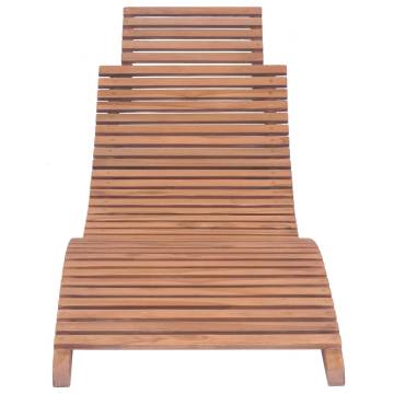 Folding Sun Lounger - Solid Teak Wood Garden Furniture