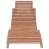 Folding Sun Lounger - Solid Teak Wood Garden Furniture