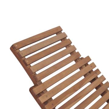 Folding Sun Lounger - Solid Teak Wood Garden Furniture