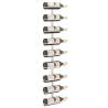 Wall-Mounted Wine Rack for 9 Bottles - White Iron Design