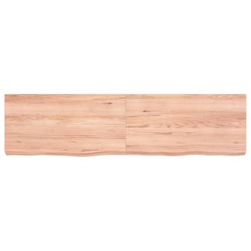 Wooden Bathroom Countertop - Light Brown Solid Oak | HipoMarket