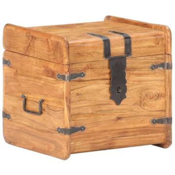 Solid Acacia Wood Chest - 40x40 cm | Hipomarket