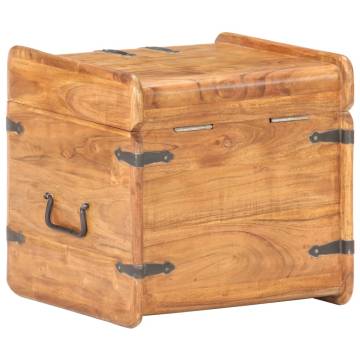 Solid Acacia Wood Chest - 40x40 cm | Hipomarket