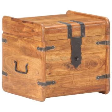 Solid Acacia Wood Chest - 40x40 cm | Hipomarket