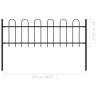 Garden Fence with Hoop Top Steel 1.7m - Black Elegance