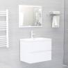 Stylish White Engineered Wood Bathroom Furniture Set