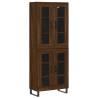 Elegant Highboard Brown Oak - 69.5x34x180 cm | HipoMarket