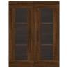 Elegant Highboard Brown Oak - 69.5x34x180 cm | HipoMarket