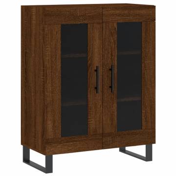 Elegant Highboard Brown Oak - 69.5x34x180 cm | HipoMarket