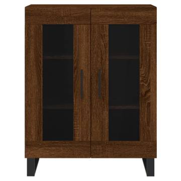 Elegant Highboard Brown Oak - 69.5x34x180 cm | HipoMarket