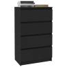 Stylish Black Sideboard 60x35x98.5 cm | Hipomarket