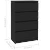 Stylish Black Sideboard 60x35x98.5 cm | Hipomarket