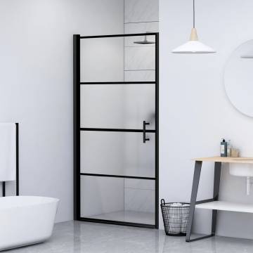 Stylish Shower Door 81x195 cm - Half Frosted Tempered Glass