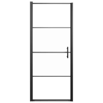 Stylish Shower Door 81x195 cm - Half Frosted Tempered Glass