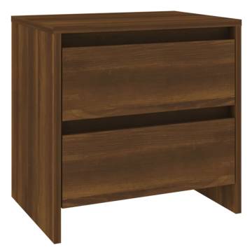 Elegant Brown Oak Bedside Cabinets - 2 pcs | Hippomarket