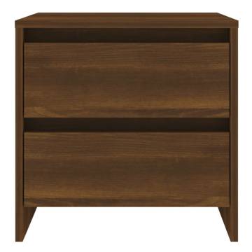 Elegant Brown Oak Bedside Cabinets - 2 pcs | Hippomarket