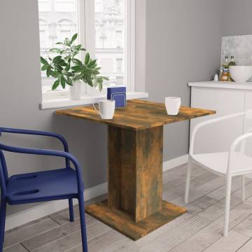 Dining Table Smoked Oak 80x80x75 cm - Stylish & Durable