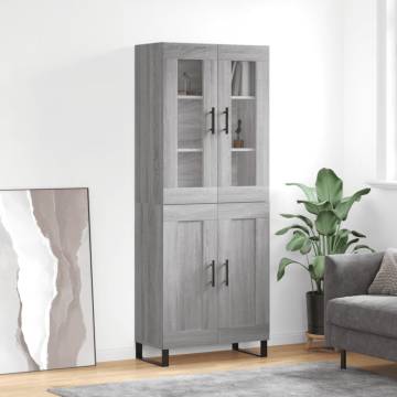 Highboard Grey Sonoma - Stylish Storage Solution | HipoMarket