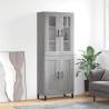 Highboard Grey Sonoma 69.5x34x180 cm Engineered Wood Colour grey sonoma Quantity in Package 1 Model 2 wood doors 