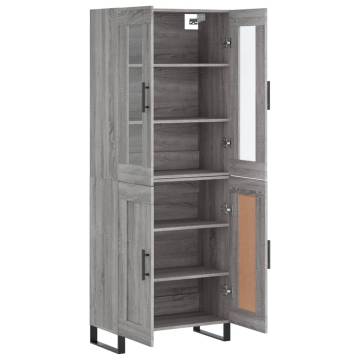 Highboard Grey Sonoma - Stylish Storage Solution | HipoMarket