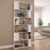 Book Cabinet/Room Divider High Gloss White 80x24x192 cm Engineered Wood Colour high gloss white Quantity in Package 1 