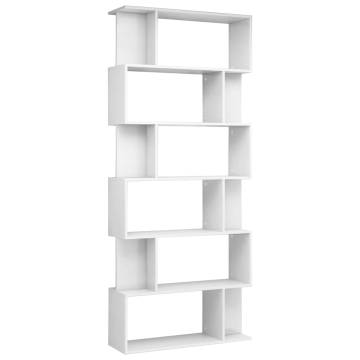 High Gloss White Book Cabinet/Room Divider - 80x24x192 cm