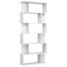 High Gloss White Book Cabinet/Room Divider - 80x24x192 cm