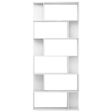 High Gloss White Book Cabinet/Room Divider - 80x24x192 cm