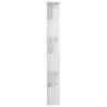 High Gloss White Book Cabinet/Room Divider - 80x24x192 cm