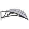 Durable Black & Transparent Door Canopy - 300x80 cm