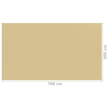 Tent Carpet 400x700 cm Beige - Comfort for Your Camping Trip