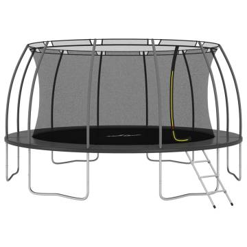 Trampoline Set Round 488x90 cm - Safe & Fun for Kids