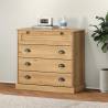 Chest of Drawers VIGO 80x40x76 cm Solid Wood Pine Colour brown Quantity in Package 1 