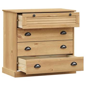 VIGO Chest of Drawers - Solid Pine 80x40x76 cm for Stylish Storage