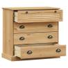 VIGO Chest of Drawers - Solid Pine 80x40x76 cm for Stylish Storage