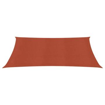 Terracotta Sunshade Sail 3x4m - 160 g/m² HDPE Protection