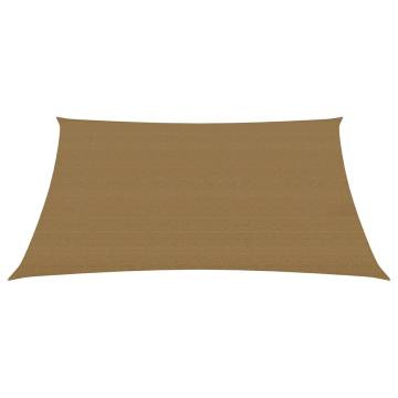 Taupe Sunshade Sail 2.5x3.5 m - UV & Mould Resistant HDPE