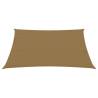 Taupe Sunshade Sail 2.5x3.5 m - UV & Mould Resistant HDPE